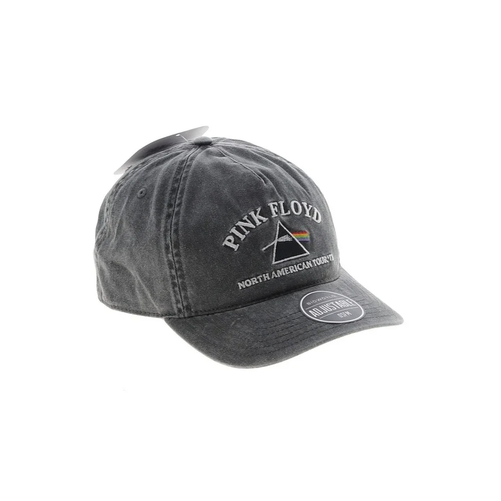 Pink Floyd North American Tour 72 Bioworld Adjustable Hat Gray Acid Wash Cap NWT